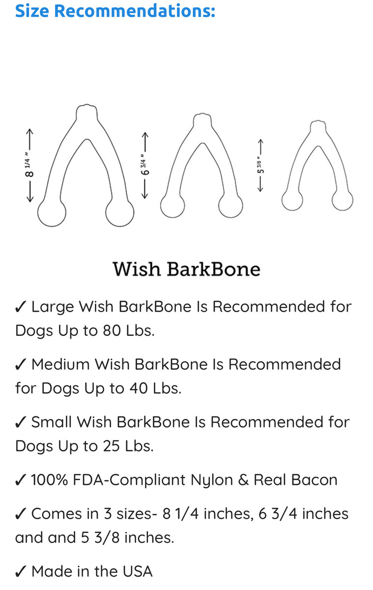 Pet Qwerks Wish Peanut Butter BarkBone