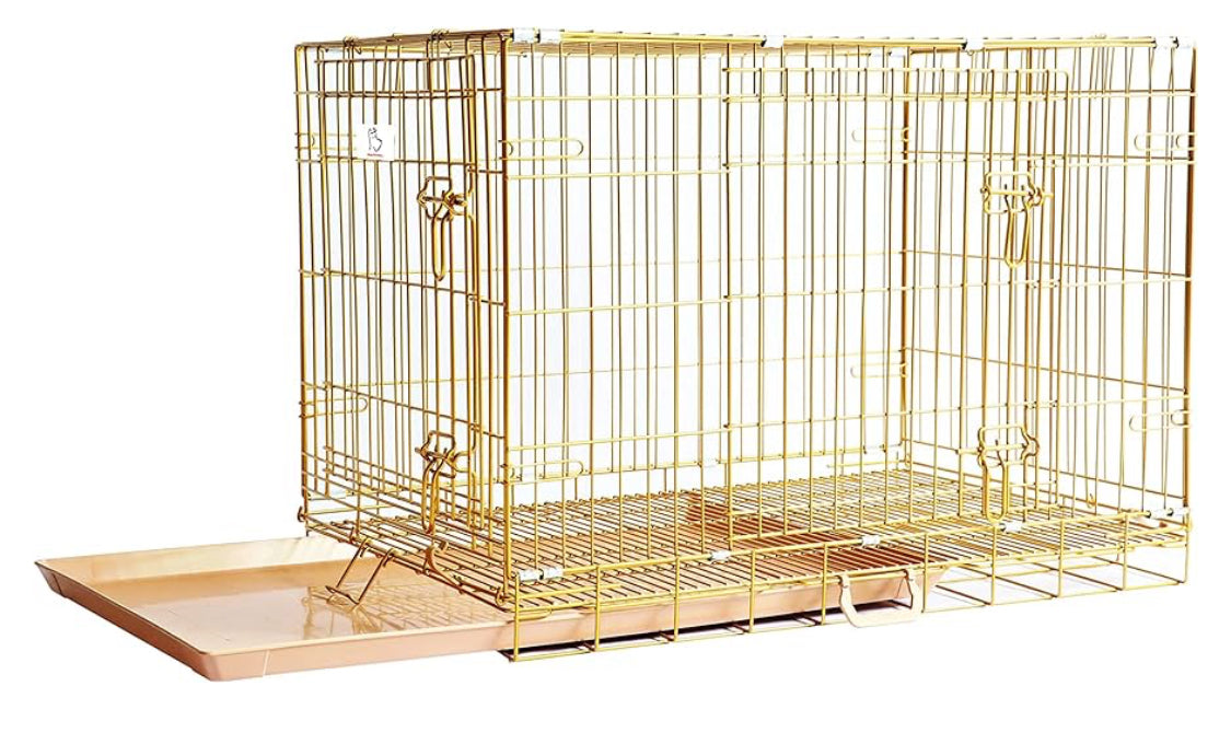 HOMEY PET Gold Dog Crate 36 Inch