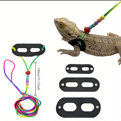 Bearded Dragon Reptile Harness - 3 Piece Set