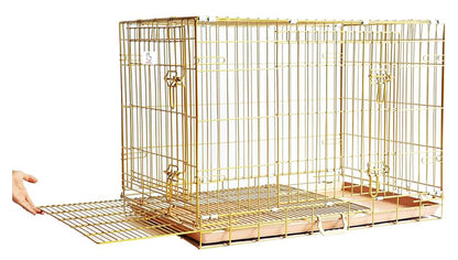 HOMEY PET Gold Dog Crate 36 Inch