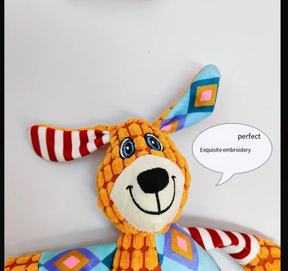 Patchwork Puppy Squeaky Dog Toy