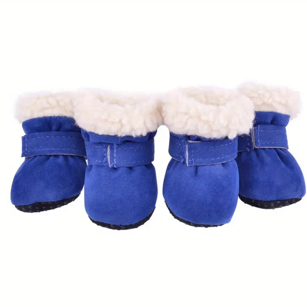 Winter Fur Lined Dog Boots