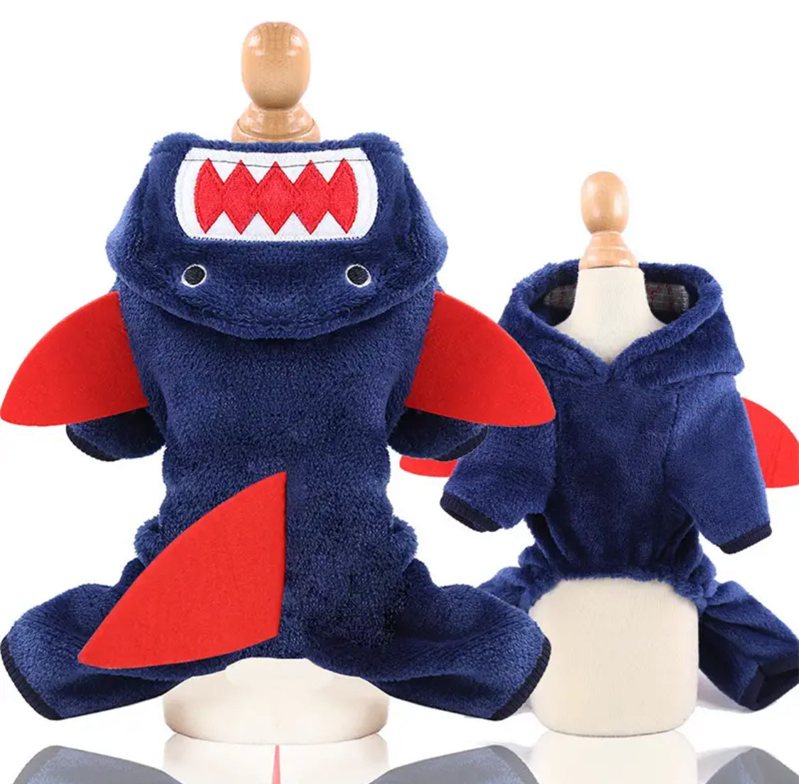 Soft Velvety Shark Pet Pajamas