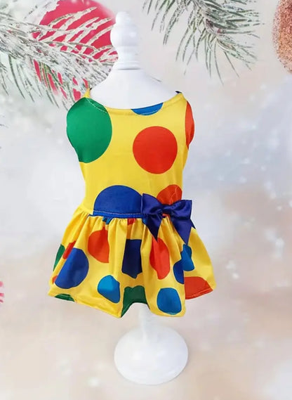 Rainbow Polka Dot Dress