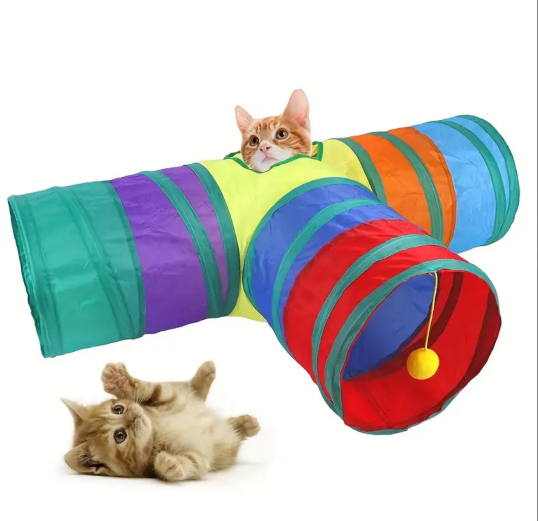 Cat Tunnel 3 Way With Ball