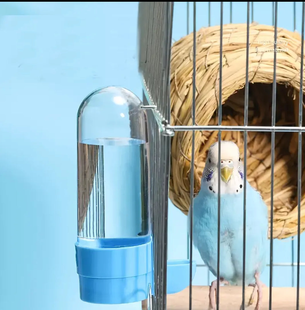 Bird Small Pet Food Feeder Waterer Automatic Blue