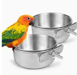 Metal Bird Small Animals Food water dish 5.9 inch diameter