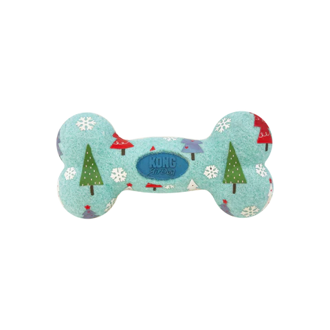 KONG Holiday AirDog Blue Squeaker Bone