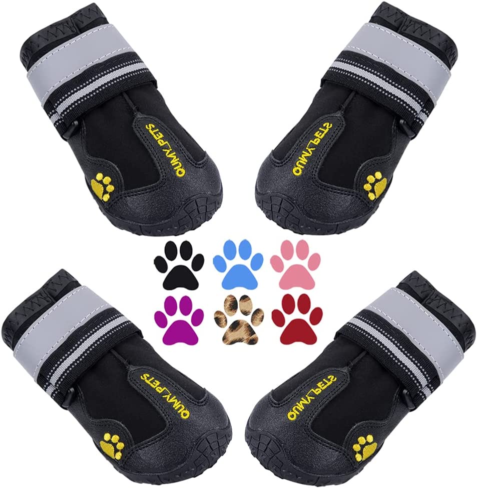 1 Pair Qumy Waterproof Dog  Boots