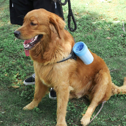 Paw Cleaner w/Bathing Brush and Towel For Dogs