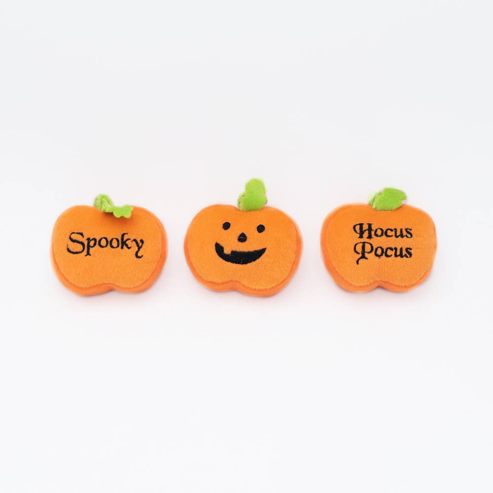 Zippy Paws Halloween Miniz Pumpkins 3pk