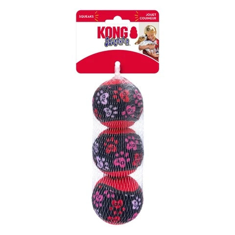 KONG SqueakAir® Paw Print Balls 3-pk Md