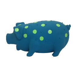 Multipet Grunterz Latex Polka Dot Pig Dog Toy Grunterz