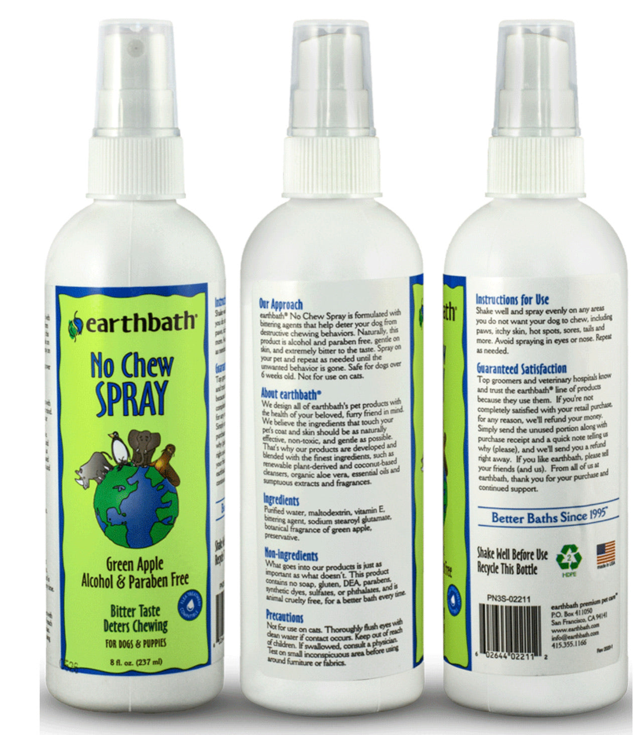 EARTHBATH No Chew Spray Bitter Apple 8oz