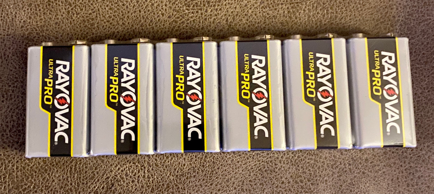 9V Rayovac Ultra Pro 9V Battery 6 Pack