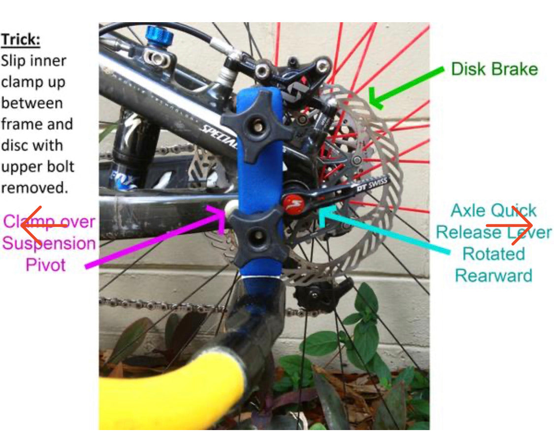 Bike Tow Leash Chain Stay Clamp For Right or Left Side