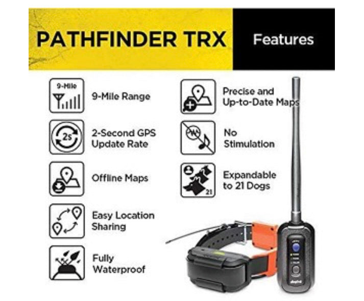 Dogtra Pathfinder GPS Tracking & Remote Training Collar (9 Mile 21 Dog Expandable)