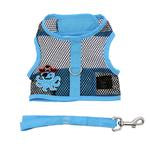 Cool Mesh Dog Harness with Leash - Pirate Octopus Blue and Black