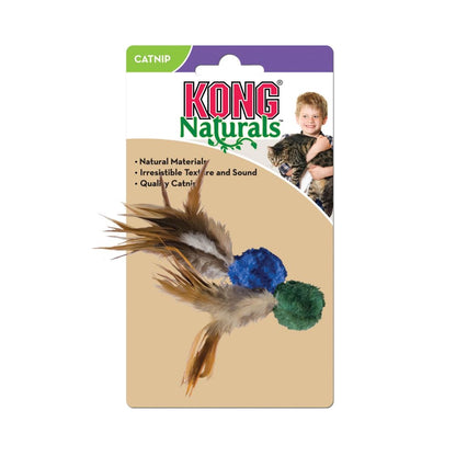 KONG Naturals Crinkle Ball w/ Feather