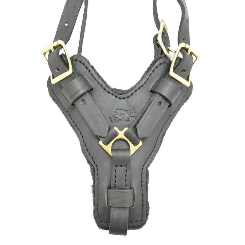 Typhoon Leather Working Dog Harness, Brass Hardware