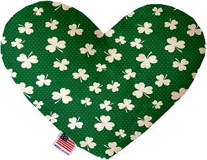 Stuffing Free Heart Dog Toy - Shamrock