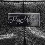 Sadie Mia Michele Black Faux Pebble Leather Carry Bag